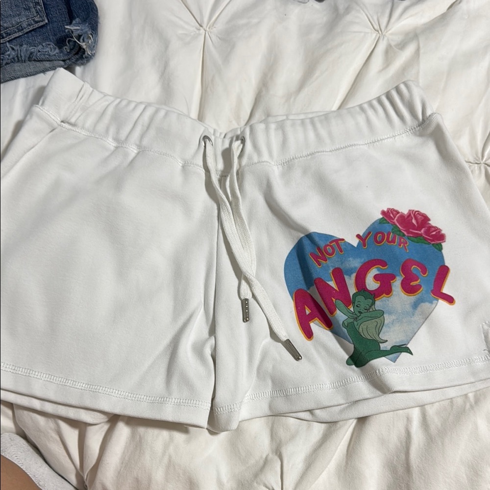 Boys Lie White 'Not Your Angel' Micro Shorts